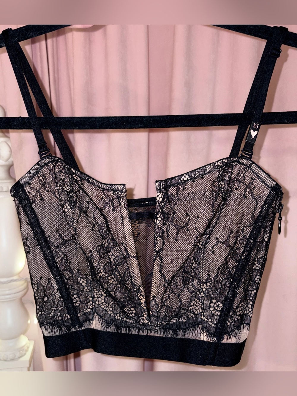 Victoria’s Secret Lace Bralette Bustier Top - Black